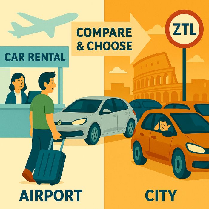 Is It Better to Rent a Car at Rome Airport or in the City