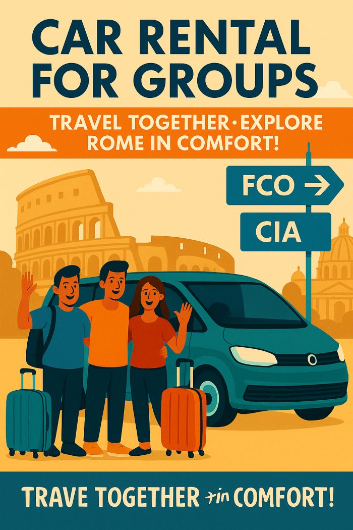 Rome Airport Car Rental for Groups