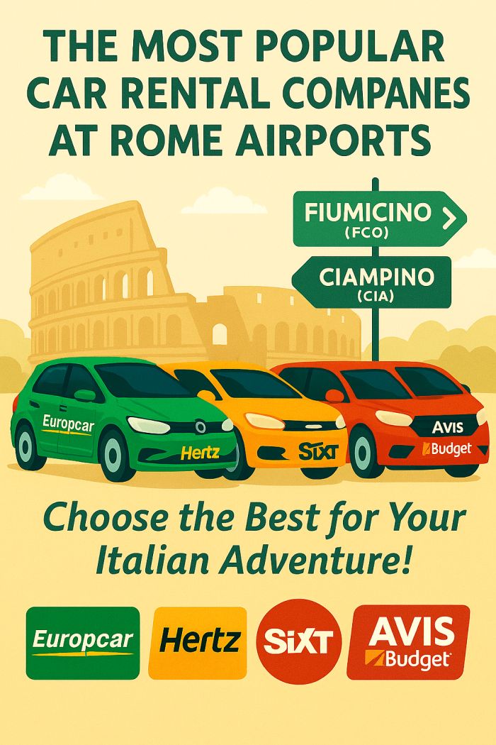 The Most Popular Car Rental Companies at Rome Airports