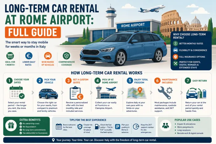 Long-Term Car Rental at Rome Airport