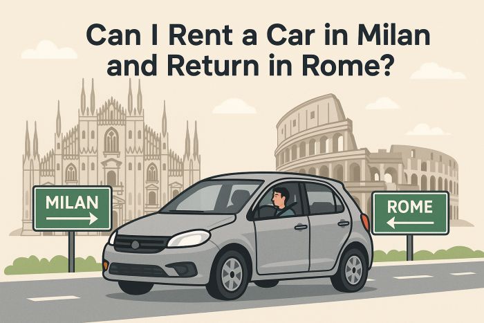 Rent a Car in Milan, Return in Rome