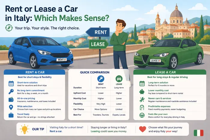 Rent or Lease a Car in Italy
