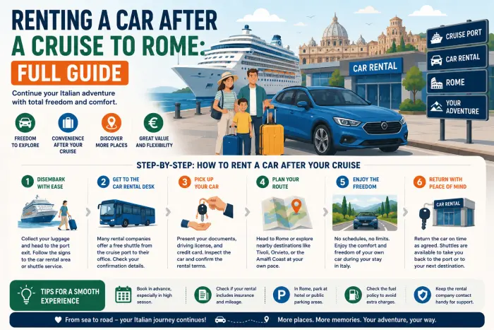 Renting a Car After a Cruise to Rome