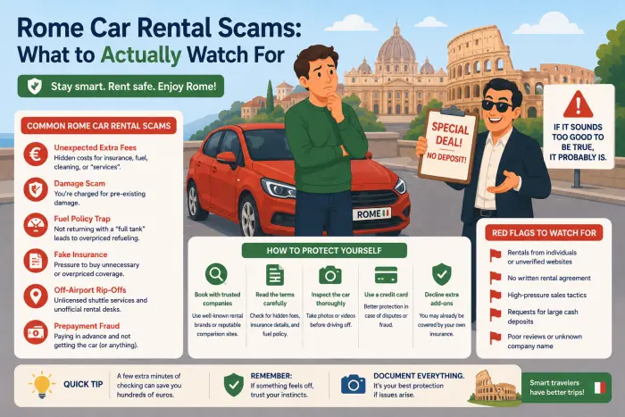 Rome Car Rental Scams