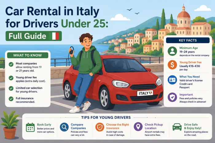 Car Rental in Italy for Drivers Under 25