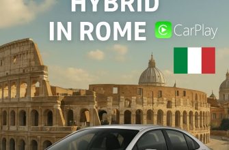 Toyota Corolla Hybrid Rental in Rome with Apple CarPlay