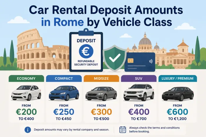 Rome Car Hire Deposit