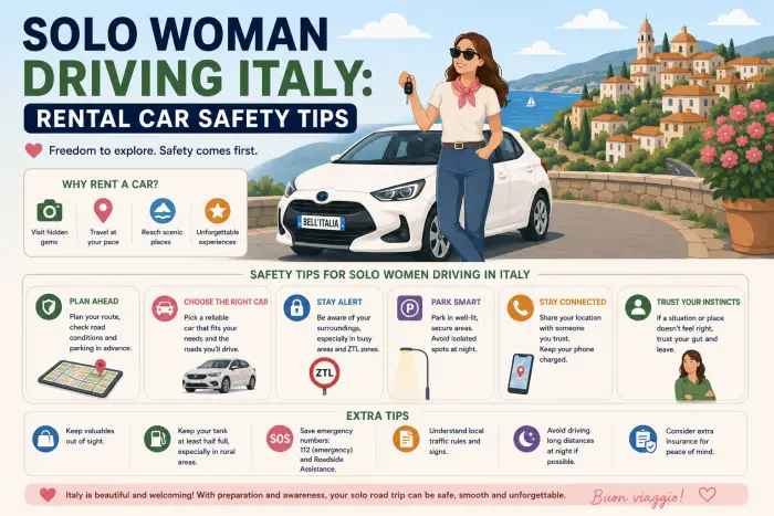 Solo Female Driving in Italy