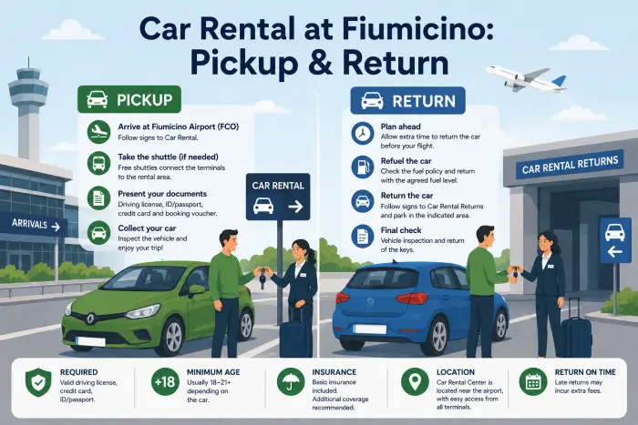 Car Rental at Fiumicino: Pickup & Return