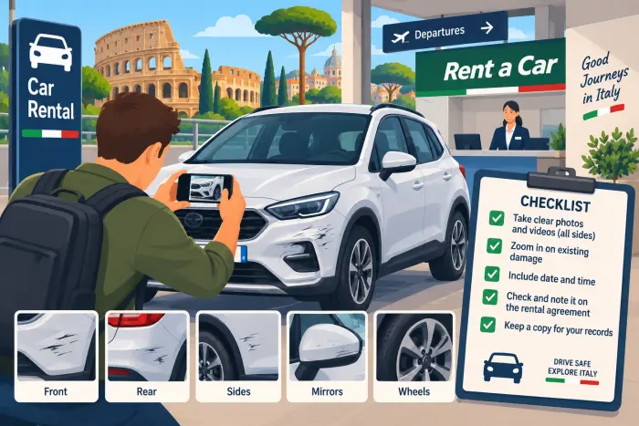 How to Document Rental Car Damage in Italy