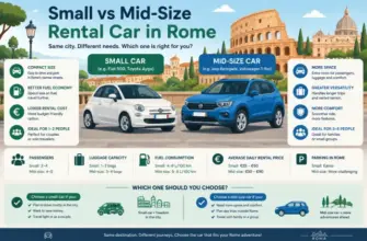 Small vs Mid-Size Rental Car in Rome